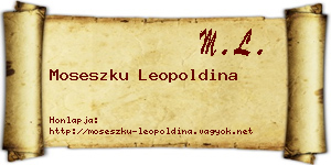 Moseszku Leopoldina névjegykártya